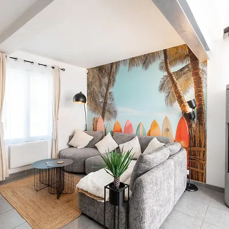 بيت للعطل Le Little Hawai 4 Etoiles - Maison 6 Pers - Terrasse - Spa Privatif - Plage A Pied