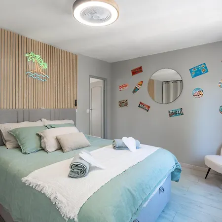 Le Little Hawai 4 Etoiles - Maison 6 Pers - Terrasse - Spa Privatif - Plage A Pied لو هافر